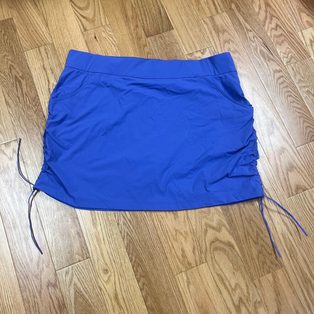 Columbia Women's Skort Skirt Activewear Periwinkle Purple Ruched Pockets 2XL XXL